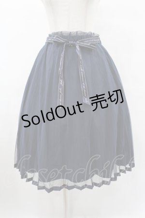 画像: Fi.n.t / ロゴリボン付きプリーツチュールスカート Free NAVY H-25-08-08-1039-CA-SK-NS-ZH