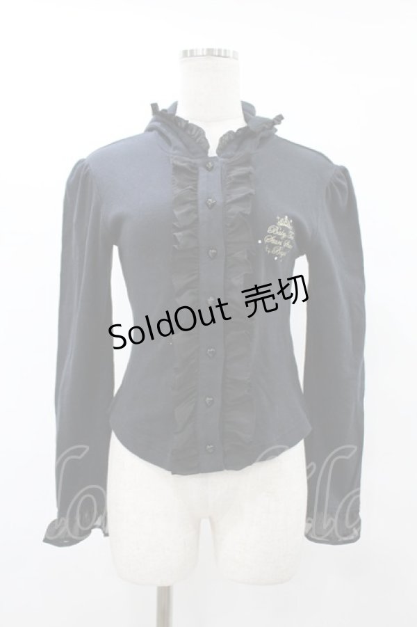 画像1: BABY,THE STARS SHINE BRIGHT / うさみみフリルカーディガン Free ブラック H-25-08-08-1044-BA-TO-NS-ZH (1)