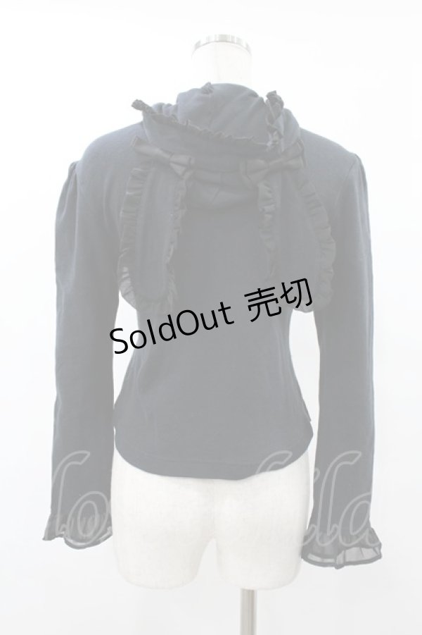 画像2: BABY,THE STARS SHINE BRIGHT / うさみみフリルカーディガン Free ブラック H-25-08-08-1044-BA-TO-NS-ZH (2)