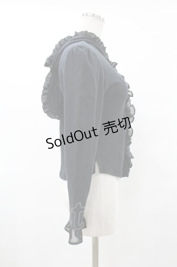 画像3: BABY,THE STARS SHINE BRIGHT / うさみみフリルカーディガン Free ブラック H-25-08-08-1044-BA-TO-NS-ZH (3)