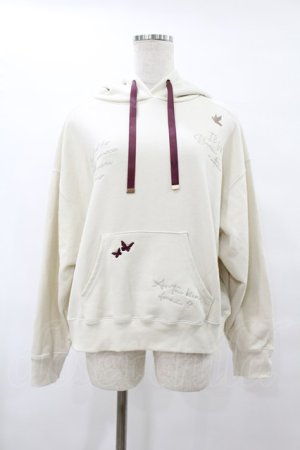 画像: axes femme / ランダム刺繍フーディー Free 生成り H-25-08-08-1063-AX-TO-NS-ZH