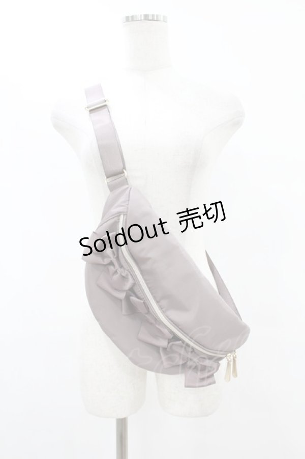 画像1: m petit by misako / リボン付きボディバッグ  ブラウン H-25-08-08-1003-LO-BG-NS-ZH (1)