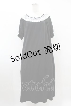画像: m petit by misako / レース襟カットワンピース L ブラック H-25-08-08-1019-LO-OP-NS-ZH