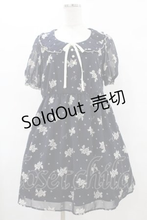 画像: Fi.n.t / ロゴプリントシフォンワンピース Free NAVY H-25-08-08-1022-CA-OP-NS-ZH