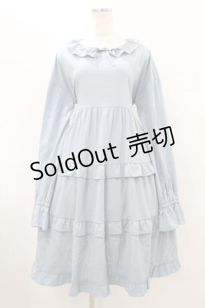 画像: FLC / 皆方由衣コラボ/ティアードフリルワンピース M サックス H-25-08-08-1024-0-OP-NS-ZH