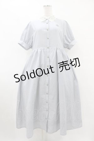 画像: m petit by misako / ストライプワンピース L ブルー H-25-08-08-1025-LO-OP-NS-ZH
