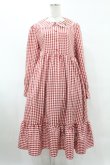 画像1: FLC / 星名桜子/ギンガムチェックワンピース LL レッド H-25-08-08-1028-0-OP-NS-ZH (1)