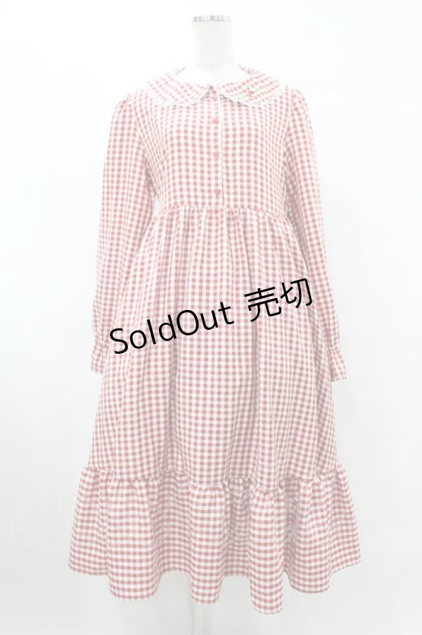 画像1: FLC / 星名桜子/ギンガムチェックワンピース LL レッド H-25-08-08-1028-0-OP-NS-ZH (1)