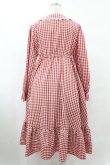 画像2: FLC / 星名桜子/ギンガムチェックワンピース LL レッド H-25-08-08-1028-0-OP-NS-ZH (2)