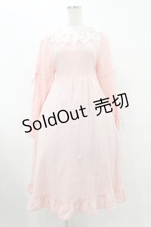 画像: Cherirulu Chocola / 襟レースフリルワンピース L ピンク H-25-08-08-1029-0-OP-NS-ZH