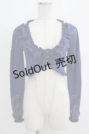 画像: metamorphose / 長袖ラメリボンフリルボレロ Free ブルー H-25-08-08-052-ME-TO-NS-ZH