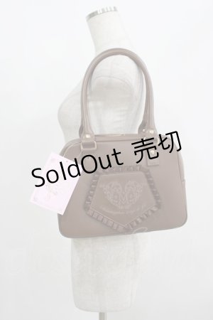 画像: metamorphose / 刺繍入りフリルBAG  ブラウン H-25-08-08-059-ME-BG-NS-ZH