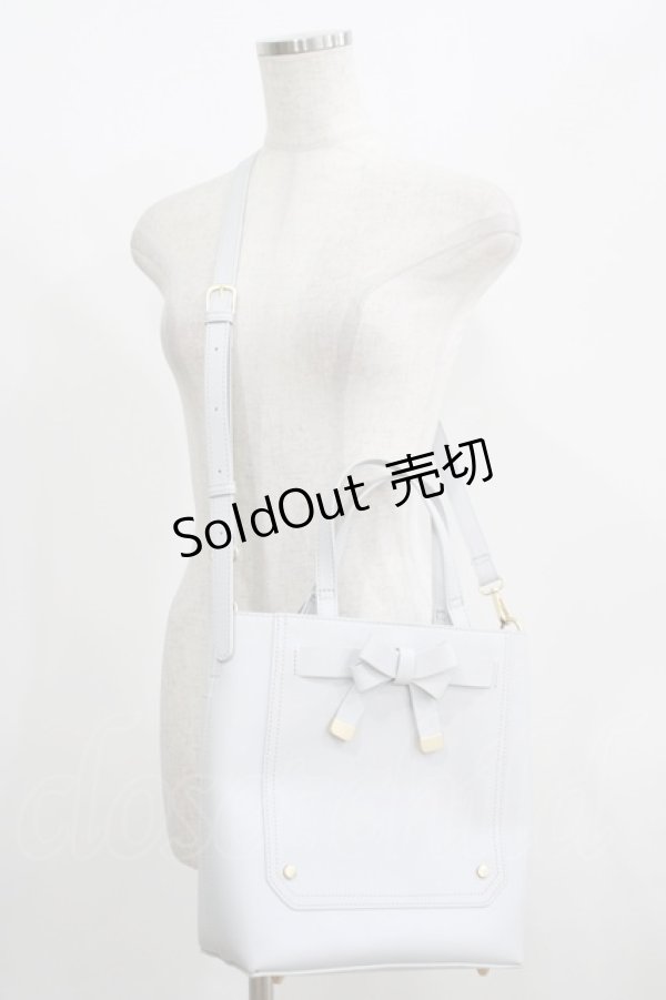 画像1: m petit by misako / AMマエリボン2WAYバッグ  サックス H-25-08-08-061-LO-BG-NS-ZH (1)