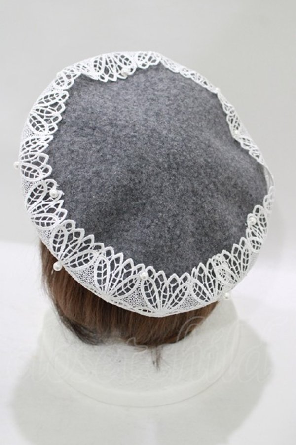 画像2: m petit by misako / TT*AMレースBベレー  グレー H-25-08-08-080-LO-AC-NS-ZH (2)