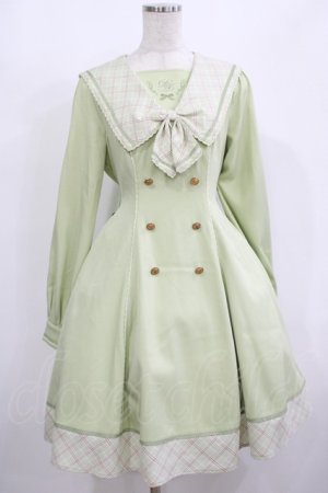 画像: Amavel / Check Ribbonセーラーワンピース Free ミント H-25-08-08-016-CA-OP-NS-ZH