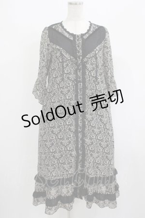 画像: axes femme / ダマスク柄ワンピース M ブラック H-25-08-08-022-AX-OP-NS-ZH
