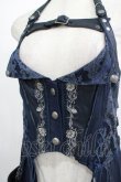 画像4: Ozz oneste / 薔薇刺繍ホルターオーバービスチェ  ネイビー H-25-08-09-037-OO-TO-KB-ZH (4)