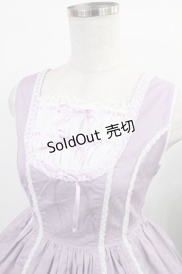 画像4: Angelic Pretty / スカラップレースたたきジャンパースカート Free ラベンダー H-25-08-09-1009-AP-OP-NS-ZH (4)