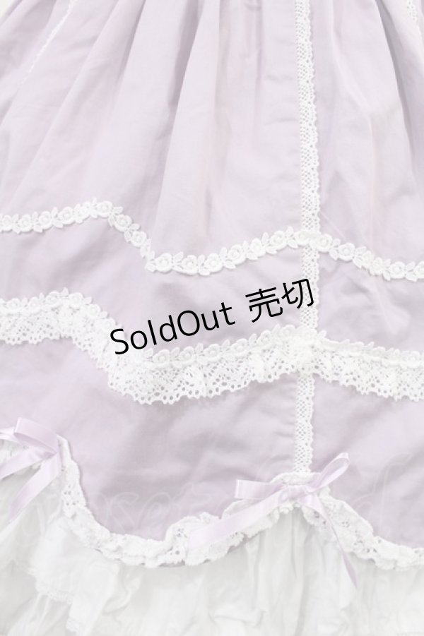 画像5: Angelic Pretty / スカラップレースたたきジャンパースカート Free ラベンダー H-25-08-09-1009-AP-OP-NS-ZH (5)