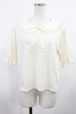画像: m petit by misako / NINA'sコラボ襟付きプルオーバー L アイボリー H-25-08-09-1016-LO-TO-YZ-ZH