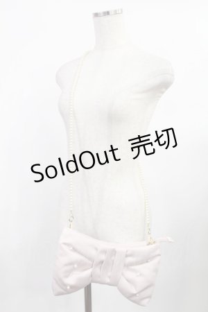 画像: Maison de FLEUR / ピンクリボンリボン型ショルダーバッグ  ピンク H-25-08-09-1020-LO-BG-YZ-ZH
