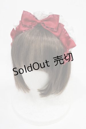 画像: DearMyLove / コットンレースメイドカチューシャ  レッド H-25-08-09-1023-EL-AC-YZ-ZH