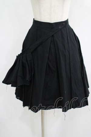画像: PEACE NOW / フラップ付ダメージスカート M 黒 H-25-08-10-1023-PU-SK-KB-ZH