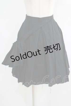 画像: PEACE NOW / フラップ付ダメージスカート M 黒 H-25-08-10-1023-PU-SK-KB-ZH