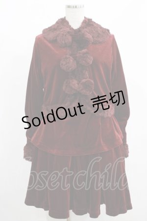 画像: Jane Marple / ベルベットセットアップ M ボルドー H-25-08-10-1027-JM-OP-KB-ZH