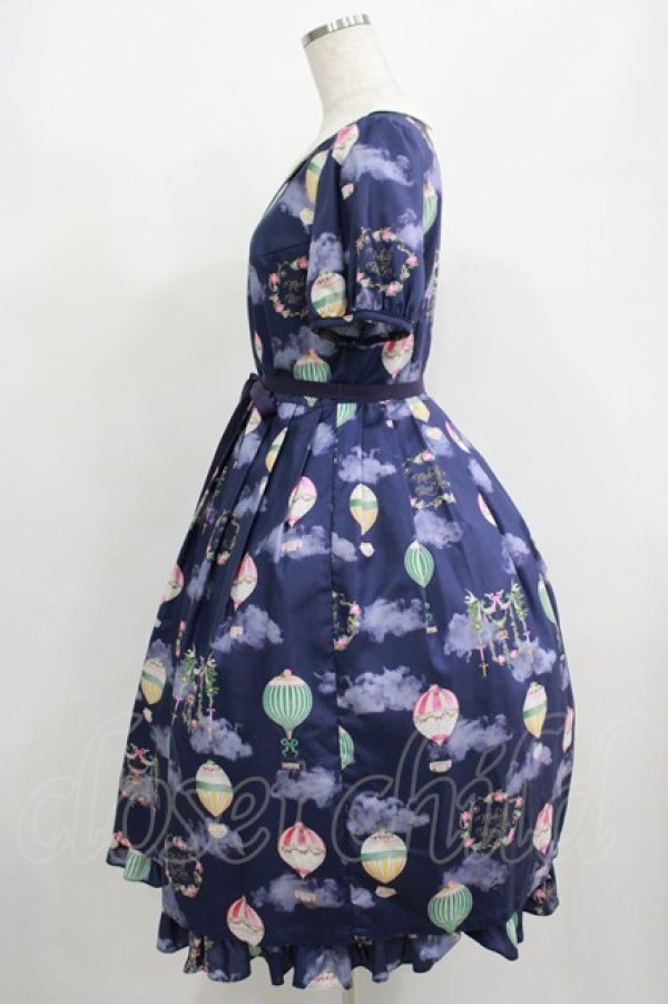 画像2: Melody BasKet / Sky Balloonラウンドカラーワンピース M ナイトネイビー H-25-08-10-1004-LO-OP-KB-ZH (2)