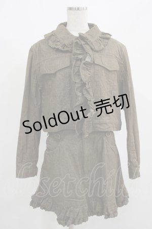 画像: Jane Marple / フリルデニムジャケット＆スカート M カーキ H-25-08-10-1033-JM-JA-KB-ZH