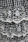 画像4: Jane Marple / カットワークギンガムスカート M 黒 H-25-08-10-1034-JM-SK-KB-ZH (4)