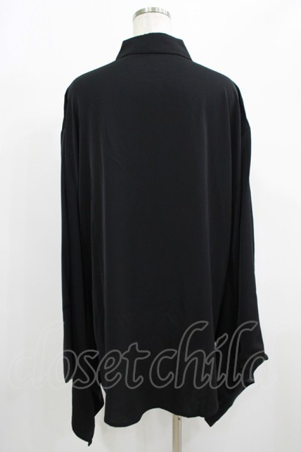 画像3: NieR Clothing / 着物風袖シャツ  黒 H-25-08-10-1052-PU-BL-KB-ZH (3)