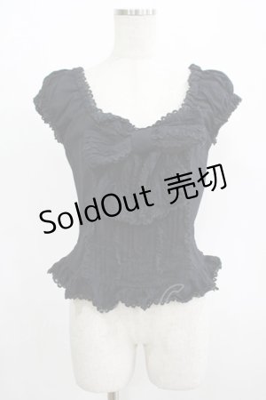 画像: Jane Marple / バックボタンリボンブラウス M 黒 H-25-08-10-1053-JM-BL-KB-ZH
