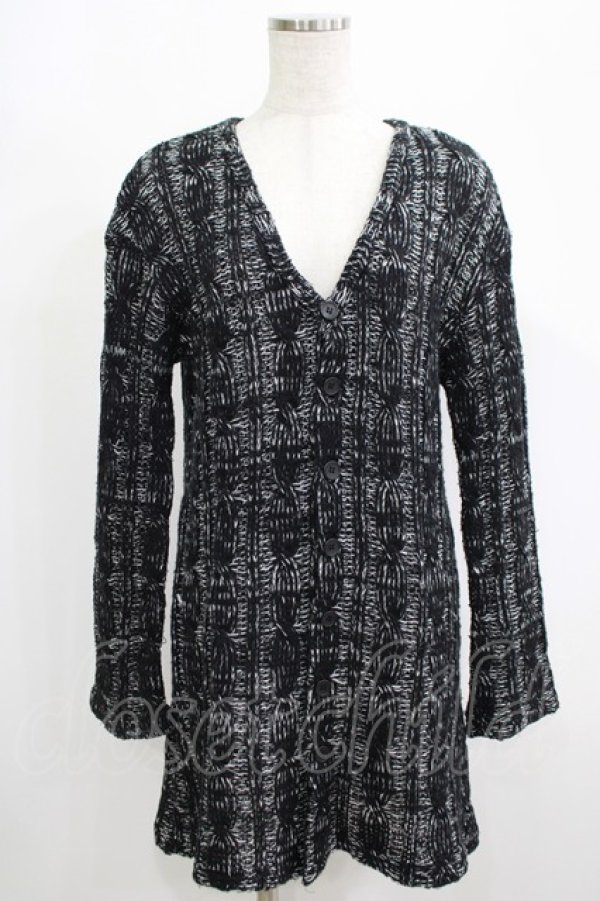 画像1: GADGET GROW / ニットカーディガン  黒 H-25-08-10-1054-GO-TO-KB-ZH (1)