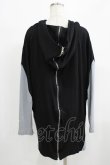 画像3: Drug Honey / 配色ZIPパーカー  黒×グレー H-25-08-10-1056-PU-TO-KB-ZH (3)