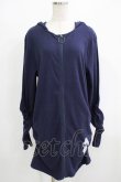 画像1: NieR Clothing / ギャザースリーブリブパーカー  ネイビー H-25-08-10-1058-PU-TO-KB-ZH (1)