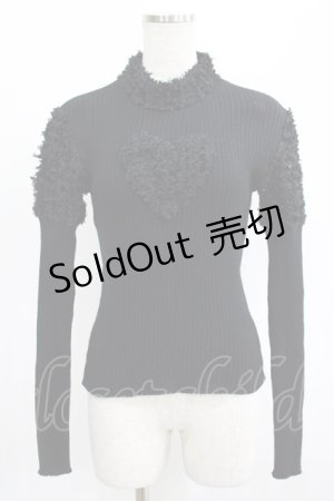 画像: Jane Marple / ハートリブニット  黒 H-25-08-10-1060-JM-TO-KB-ZH