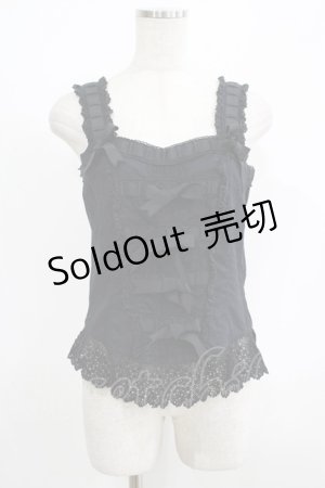 画像: Jane Marple / はしごリボンビスチェキャミ M 黒 H-25-08-10-1067-JM-TO-KB-ZH
