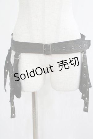 画像: Qutie Frash / フラップベルト  ブラック×カーキ H-25-08-10-1068-QU-ZA-KB-ZH