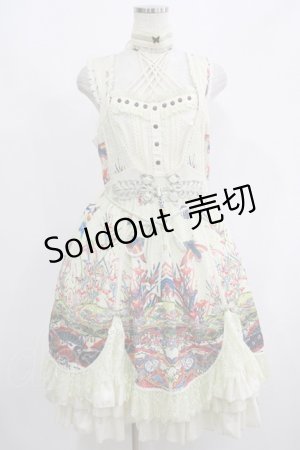 画像: Ozz oneste / チョーカー風ホルター和柄ジャンパースカート  アイボリー H-25-08-10-1009-OO-OP-KB-ZH