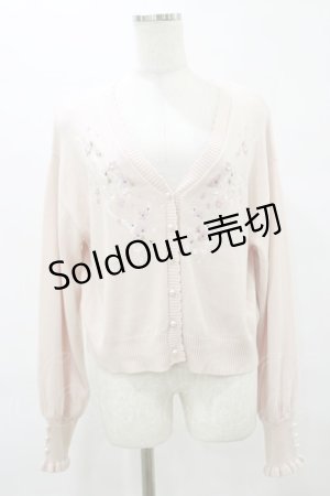 画像: axes femme / SAKURA刺繍ショートカーディガン Free ピンク H-25-08-11-059-AX-TO-NS-ZH