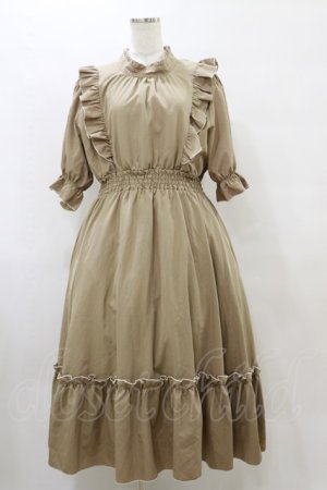 画像: m petit by misako / NINA'SコラボAMハイショクメローワンピース LL ベージュ H-25-08-11-072-LO-OP-NS-ZH