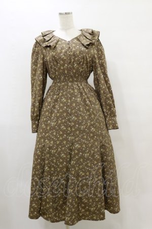 画像: an another angelus / ラッフルデザイン花柄ワンピース Free BROWN H-25-08-11-076-CA-OP-NS-ZH