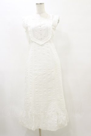 画像: an another angelus / レース使いコットンリップルナローワンピース Free OFFWHITE H-25-08-11-081-CA-OP-NS-ZH