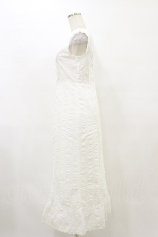 画像3: an another angelus / レース使いコットンリップルナローワンピース Free OFFWHITE H-25-08-11-081-CA-OP-NS-ZH (3)