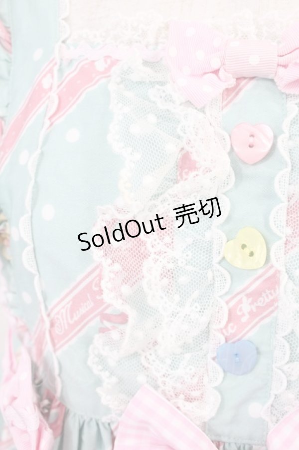 画像4: Angelic Pretty / MELODY TOYSハイウエストジャンパースカート Free ミント H-25-08-11-1004-AP-OP-NS-ZH (4)