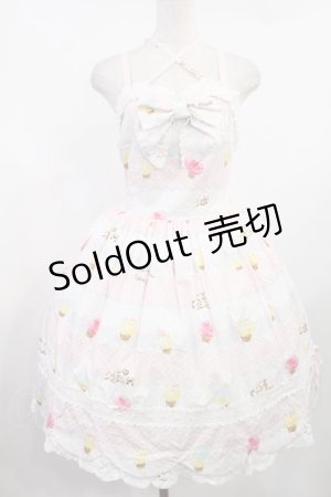 画像: BABY,THE STARS SHINE BRIGHT / IceCreamプリントジャンパースカート Free オフ H-25-08-11-1005-BA-OP-NS-ZH