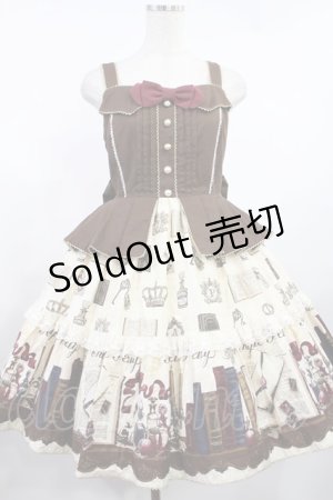 画像: Angelic Pretty / Victorian Letterティアードジャンパースカート Free アイボリー H-25-08-11-1007-AP-OP-NS-ZH