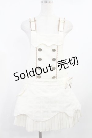 画像: Angelic Pretty / Royal Chocolateダブルボタンサロペット Free アイボリー H-25-08-11-1024-AP-OP-NS-ZH